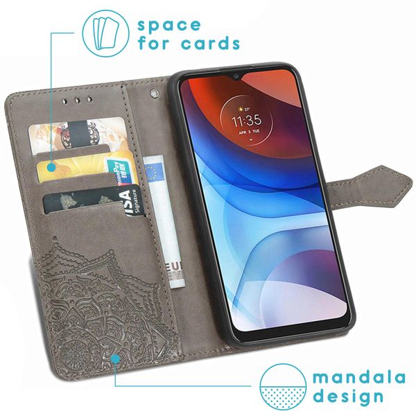 imoshion Etui de téléphone portefeuille Motorola Moto E7i Power -Gris