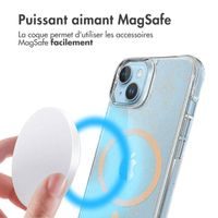imoshion Coque arrière transparente Pailletée avec MagSafe Apple iPhone 14 - Doré