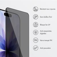 Accezz Protection d’écran en verre trempé avec filtre de confidentialité + Applicateur Apple iPhone 17