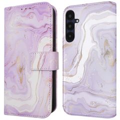 imoshion Étui de télephone portefeuille Design Samsung Galaxy A35 - Purple Marble