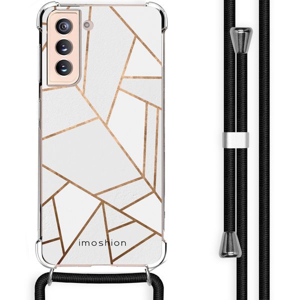 imoshion Coque Design avec cordon Samsung Galaxy S21 - White Graphic