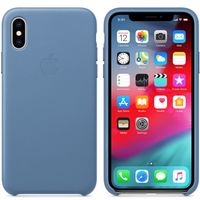 Apple Coque Leather iPhone Xs - Cornflower