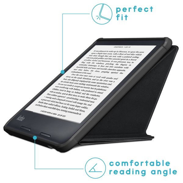 imoshion Étui de liseuse portefeuille Pliable Kobo Sage / Tolino Epos 3 - Noir