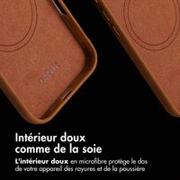 Accezz Coque MagSafe en cuir vintage Apple iPhone 16 - Tabacco Cognac