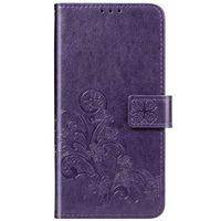 Etui de téléphone Fleurs de Trèfle Galaxy A42 - Violet