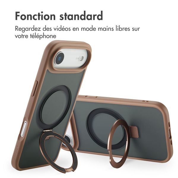 Accezz Coque Ring Stand avec MagSafe Apple iPhone Air - Marron