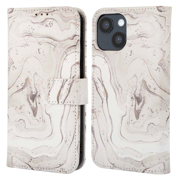 imoshion Étui de téléphone portefeuille Design iPhone 14 - Sandy Marble