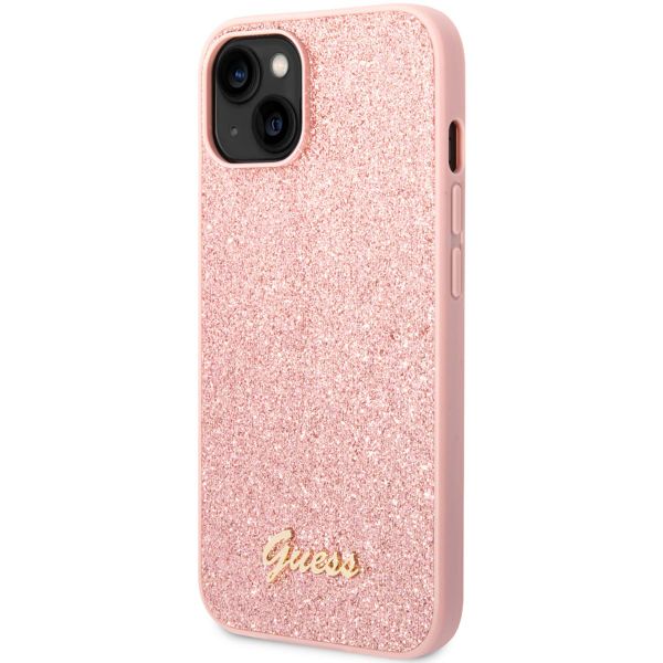 Guess Coque Glitter Flakes Apple iPhone 14 - Rose