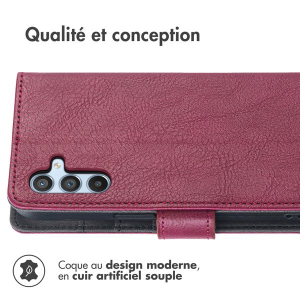 imoshion Étui de téléphone portefeuille Luxe Samsung Galaxy A34 (5G) - Bordeaux