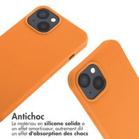 imoshion Coque en silicone avec cordon Apple iPhone 14 - Orange
