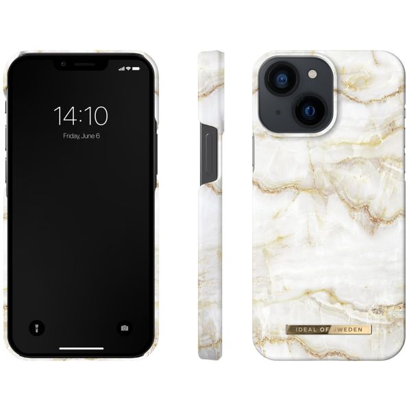 iDeal of Sweden Coque Fashion iPhone 13 Mini - Golden Pearl Marble