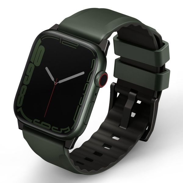 Uniq Bracelet Linus en silicone AiroSoft™ Apple Watch Series 1 á 10 / SE / Ultra (2) (44/45/46/49 mm) - Vert mousse