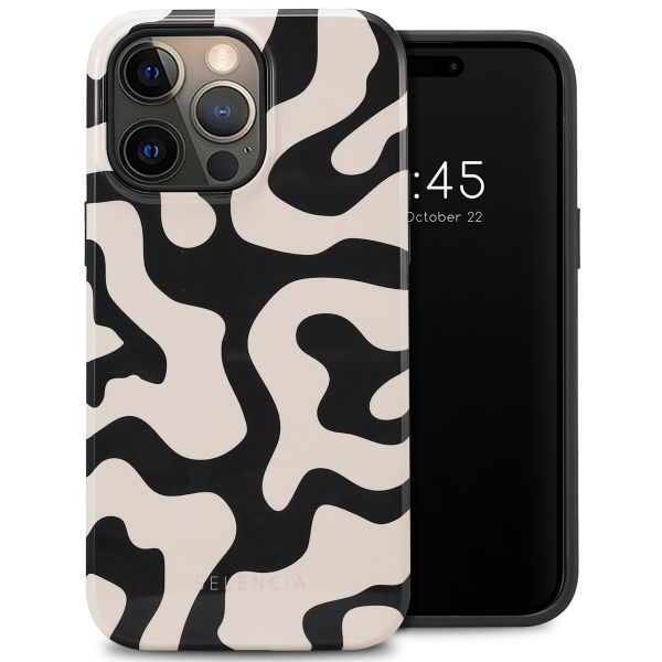 Selencia Coque arrière Vivid Tough iPhone 14 Pro Max - Art Wave Black