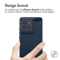 imoshion Coque Brushed Motorola Moto G86 - Bleu foncé