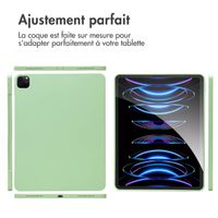 Accezz Coque Liquid Silicone avec porte-stylet Apple iPad Pro 12.9 (2022) / Pro 12.9 (2021) / Pro 12.9 (2020) - Vert clair