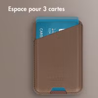 Accezz Porte-cartes en cuir magnétique - Compatible avec Apple Find My - Coffee Brown