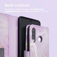 imoshion Étui de télephone portefeuille Design Huawei P30 Lite - Purple Marble
