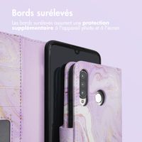 imoshion ﻿Étui de téléphone portefeuille Design Huawei P30 Lite - Purple Marble