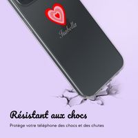 Coque personnalisée avec un cœur iPhone 14 - Transparent