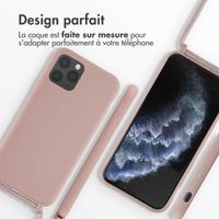 imoshion Coque en silicone avec cordon Apple iPhone 11 Pro - Sand Pink