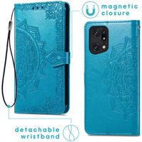 imoshion Etui de téléphone Mandala Oppo Find X5 5G - Turquoise