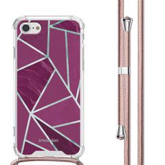 imoshion Coque Design avec cordon Apple iPhone SE (2022 / 2020) / 8 / 7 - Bordeaux Graphic