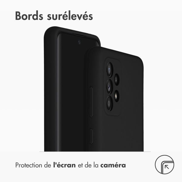 Accezz Coque Liquid Silicone Samsung Galaxy A52(s) (5G/4G) - Noir