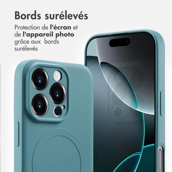 imoshion Coque Couleur avec MagSafe Apple iPhone 16 Pro - Smoke Green