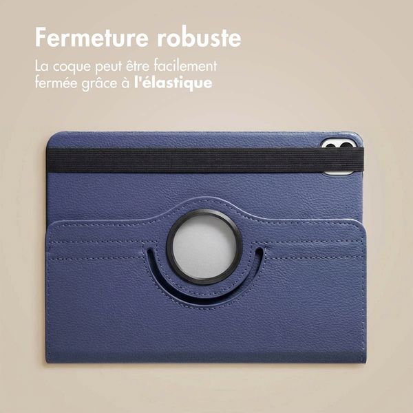 imoshion Coque tablette rotatif à 360° Apple iPad 11 (2025) 11 pouces A16 / iPad 10 (2022) 10.9 pouces - Bleu foncé