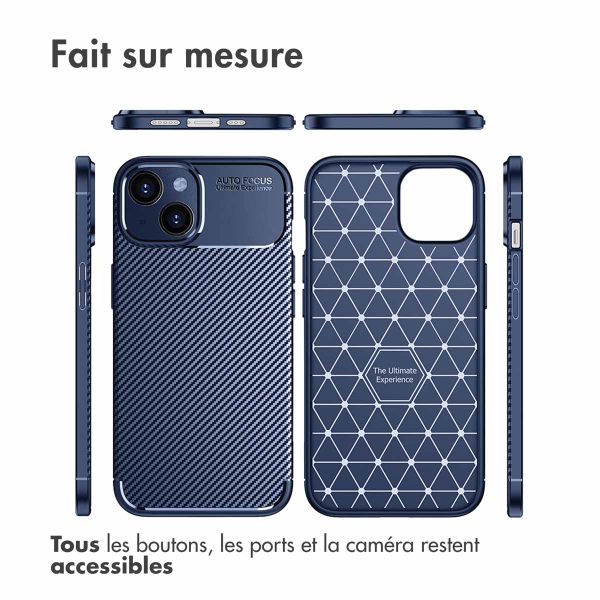 imoshion Coque silicone Carbon iPhone 14 Plus - Bleu