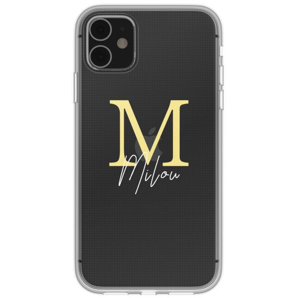 Coque personnalisée avec une lettre iPhone 11 - Transparent