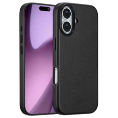 Accezz Coque arrière en cuir avec MagSafe Apple iPhone 17 - Onyx Black
