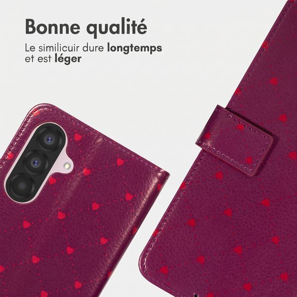 imoshion Étui de télephone portefeuille Design Samsung Galaxy A17 (5G) / (4G) - Crush Check Coral Dust