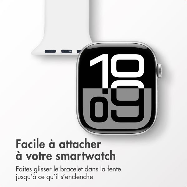 imoshion Bracelet infirmier en silicone Apple Watch Series 1 t/m 11 / SE / Ultra (44/45/46/49 mm) - Blanc