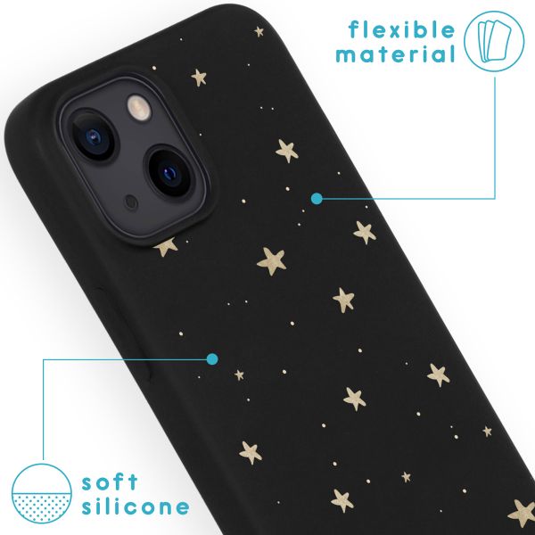 imoshion Coque Design iPhone 13 Mini - Etoiles / Noir