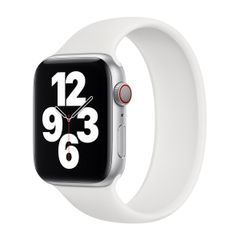 Apple Bracelet Boucle unique en Silicone Apple Watch | 38/40/41/42 mm - Taille 2 - White