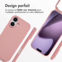 imoshion Coque en silicone avec cordon Apple iPhone 17 - Sand Pink