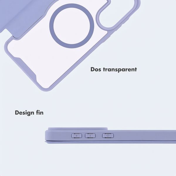 imoshion Bookcase transparente avec MagSafe Samsung Galaxy S25 / S24 - Lilas
