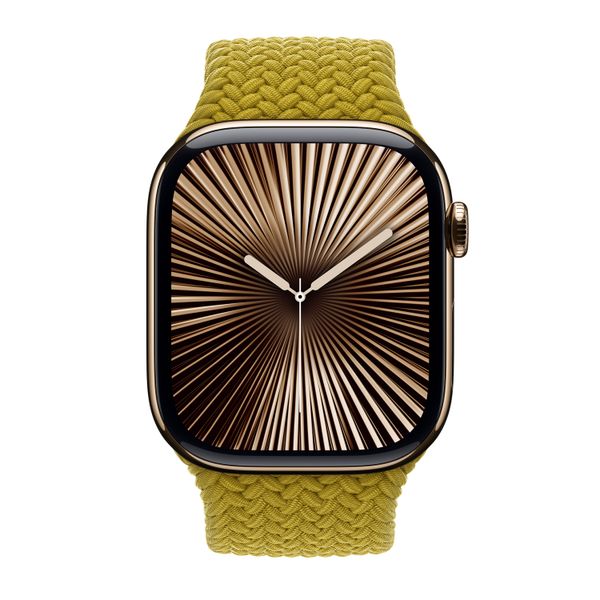 Apple Bracelet Solo tressé Apple Watch | 44/45/46/49 mm - Taille 10 - Chartreuse