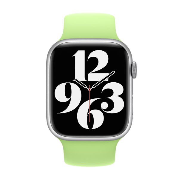 Apple Bracelet Boucle unique en Silicone Apple Watch | 44/45/46/49 mm - Taille 10 - Sprout Green