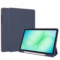Accezz Coque tablette portefeuille Smart Silicone Samsung Galaxy Tab A11 Plus / A9 Plus - Bleu foncé