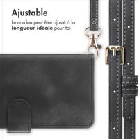 imoshion Etui de télephone portefeuille avec cordon Apple iPhone SE (2022 / 2020) / 8 / 7 - Noir