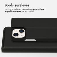 Accezz Étui de téléphone Slim Folio en cuir de qualité supérieure iPhone 13 Mini - Noir