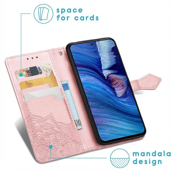 imoshion Etui de télephone Mandala Xiaomi Redmi Note 10 (5G) - Rose Doré