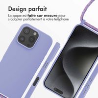 imoshion Coque en silicone avec cordon Apple iPhone 16 Pro - Violet