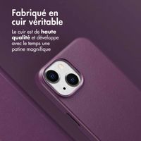 Accezz Étui de télephone portefeuille en cuir 2-en-1 avec MagSafe Apple iPhone 14 - Heath Purple