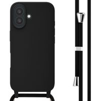 imoshion Coque en silicone avec cordon Apple iPhone 16 - Noir
