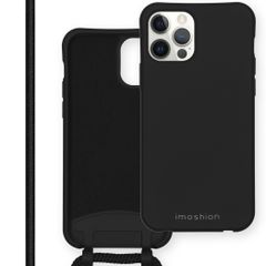 imoshion Coque de couleur avec cordon amovible Apple iPhone 12 (Pro) - Noir