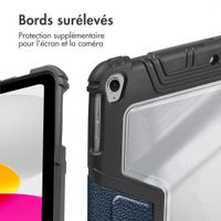 Accezz Coque tablette Rugged Trifold Apple iPad 11 (2025) 11 pouces A16 / iPad 10 (2022) 10.9 pouces - Bleu foncé