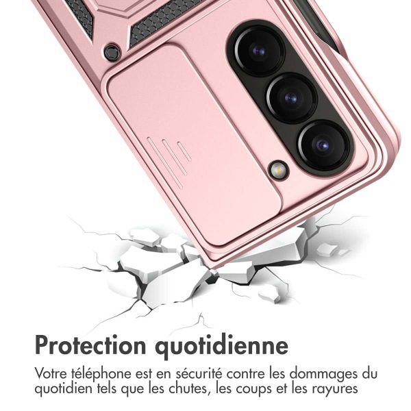 imoshion Coque Arrière Rugged avec anneau Samsung Galaxy Z Fold 5 - Rose Dorée